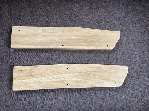 The new oak side panels.
