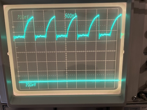 The switchable test cartridge I bought as a kit. The JP7 is still missing! I realized later a jumper had to be installed there.